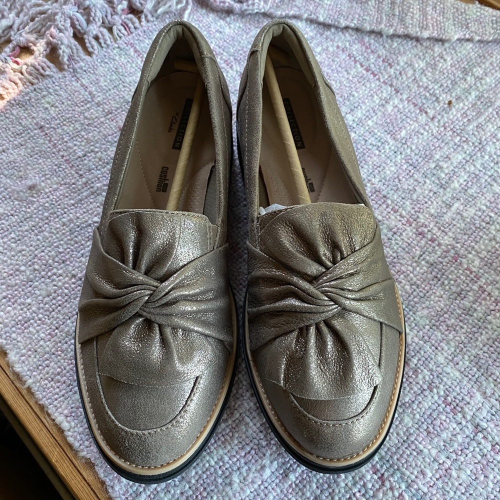 Clarks Metallic Loafers